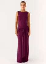 Fault Line Maxi Dress - Plum - 图片 2