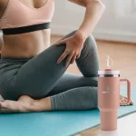 Earth Tumbler Premium Insulated Travel Cup - Peach (1.2L) - Image 3