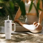 Earth Tumbler Premium Insulated Travel Cup - Cream (1.2L) - Image 3