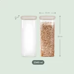 Cube Glass Pantry Storage Jars - 2 Pack (2340ml) - Image 3