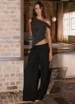Stereotype One Shoulder Top - Black Polkadot - 图片 2