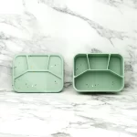 No-Tox Silicone Bento Lunch Box - 4 Compartments - Confetti Pink (1.2L) - Image 3