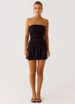 Meridella Strapless Mini Dress - Black - 图片 4