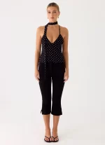 Quiero Backless Top - Black Polkadot - 图片 4