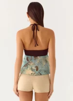 Lyrica Halter Top - Aqua Blur - 图片 3