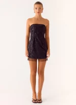 Wear My Kiss Mini Dress - Black - 图片 2