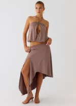 Jisoo Asymmetric Midi Skirt - Desert Taupe - 图片 6