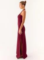 Kill This Love Ribbed Maxi Dress - Dark Cherry - 图片 2