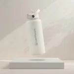 Earth Bottle Premium Insulated Water Bottle with 2 x Caps - Cream (1L) - Image 6