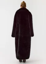 Kamil Faux Fur Maxi Coat - Black - 图片 7