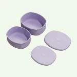No-Tox Silicone Snack Box - 2 Pack - Purple (200ml + 350ml)