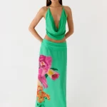 Blushing Bloom Maxi Skirt - Jungle Bloom