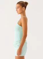 Keanu Cupro Mini Dress - Aqua - 图片 2