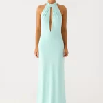 Mougleta Backless Maxi Dress - Aqua