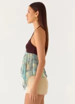 Lyrica Halter Top - Aqua Blur - 图片 2