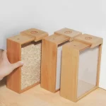 Glass Bamboo Cereal & Dry Food Dispenser - 3 Pack - Image 9