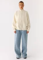 Davy Knit Zip Jacket - Ivory - 图片 2