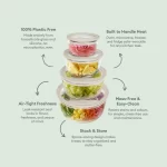 Glass Food Storage Containers - Circle (1670ml) - Image 3