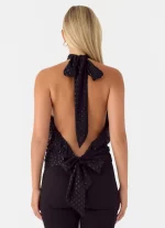 Willow Chiffon Top - Black Spot - 图片 5