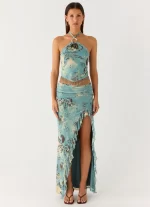 Lloyd Maxi Skirt - Aqua Blur
