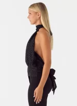 Willow Chiffon Top - Black Spot - 图片 4