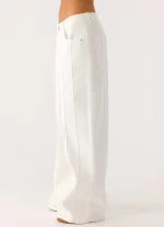 Johnny Low Rise Wide Leg Jeans - White - 图片 2