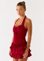 Someone Else Halter Top - Dark Cherry - 图片 2