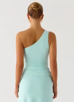 Ravi One Shoulder Top - Aqua - 图片 3