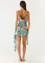 Meylissa Hanky Mini Dress - Aqua Blur - 图片 3