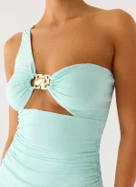 Ravi One Shoulder Top - Aqua - 图片 6