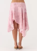 Kia Low Rise Asymmetrical Midi Skirt - Vintage Floral - 图片 4