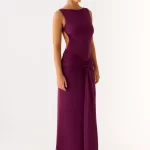 Fault Line Maxi Dress - Plum