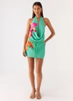 Halia Cowl Mini Dress - Jungle Bloom - 图片 6