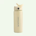 Earth Bottle Premium Insulated Water Bottle with 2 x Caps - Yellow (550ml) - Image 2