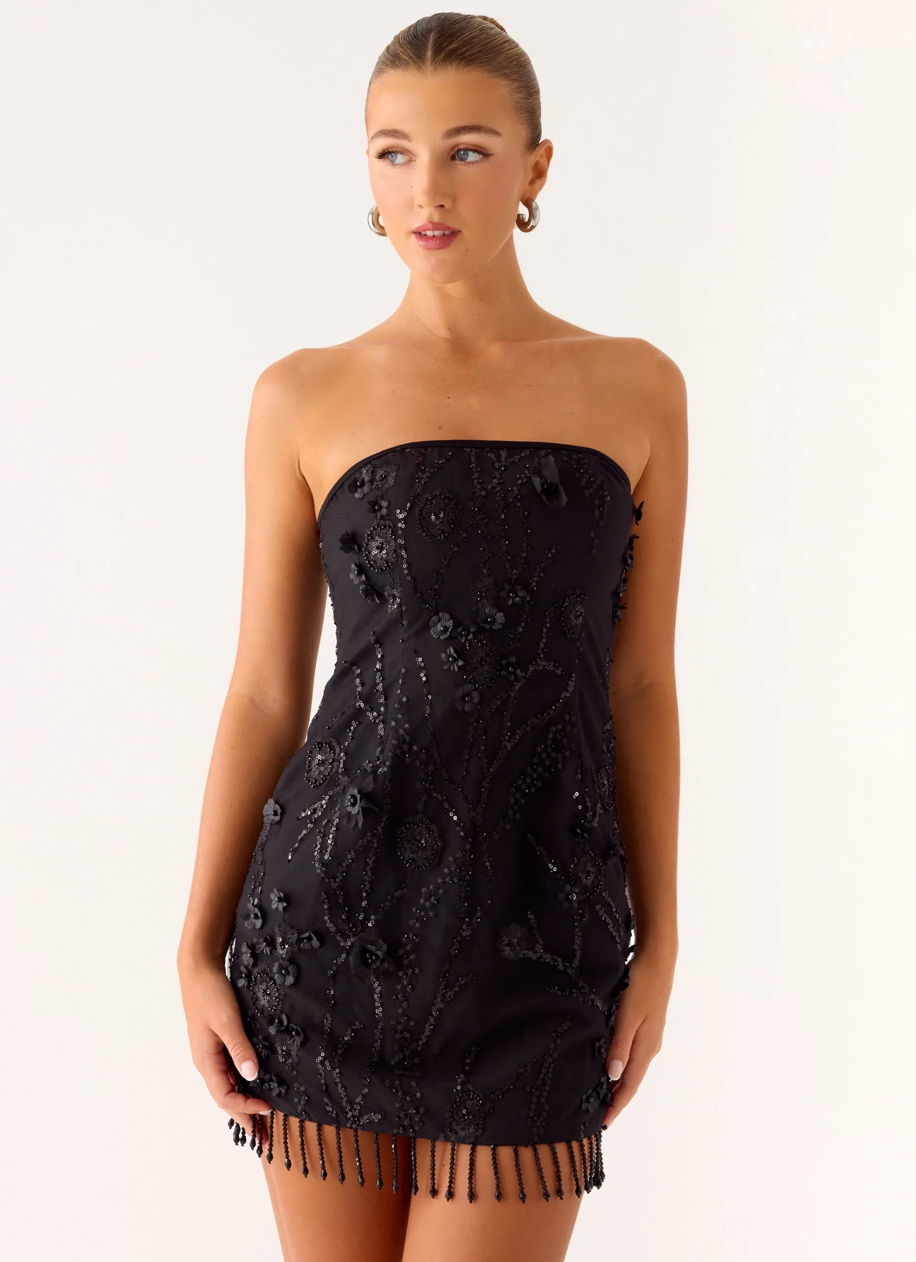 AE905C6F-5BF1-AC71-B175-4DB16283EAD2.webp Wear My Kiss Mini Dress - Black - 图片 1