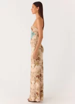 React Strapless Maxi Dress - Desert Blur - 图片 2