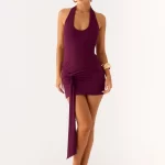 Vedetta Mini Dress - Plum