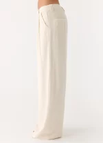 Delong Low Rise Linen Pants - Oatmeal - 图片 3