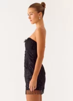 Wear My Kiss Mini Dress - Black - 图片 3