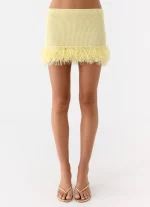 Elyssa Knit Mini Skirt - Lemon
