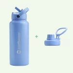 Earth Bottle Premium Insulated Water Bottle with 2 x Caps - Blue (1L)