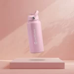 Earth Bottle Premium Insulated Water Bottle with 2 x Caps - Pink (1L) - Image 6