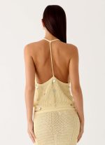 Adelaida Beaded Crochet Top - Yellow - 图片 7