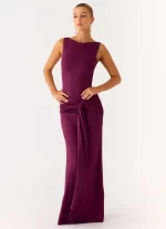 Fault Line Maxi Dress - Plum - 图片 5