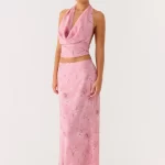 Soulful Low Rise Maxi Skirt - Vintage Floral