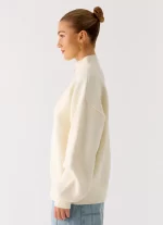 Davy Knit Zip Jacket - Ivory - 图片 4