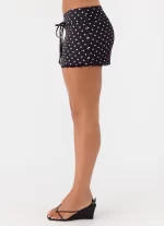 Get No Sleep Mini Skort - Black Polkadot - 图片 3