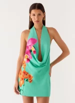Halia Cowl Mini Dress - Jungle Bloom - 图片 5