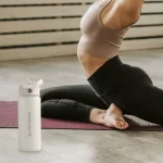 Earth Bottle Premium Insulated Water Bottle with 2 x Caps - Cream (550ml) - Image 6