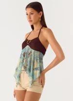 Lyrica Halter Top - Aqua Blur - 图片 6